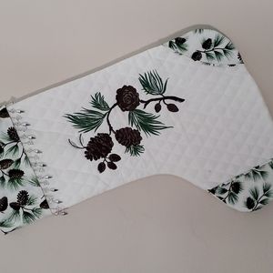 Homemade embroidered Christmas stocking